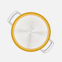 Lábas Meda 3.0, ø 24 cm (5,5 l) - Tapadásmentes lábas kerámia bevonattal, fedővel, sárga