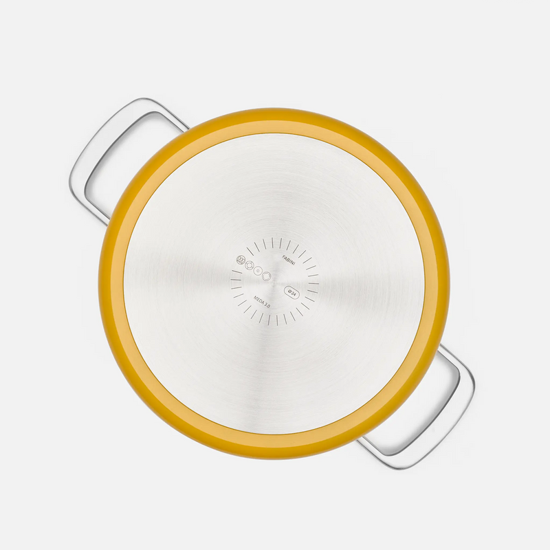 Lábas Meda 3.0, ø 24 cm (5,5 l) - Tapadásmentes lábas kerámia bevonattal, fedővel, sárga