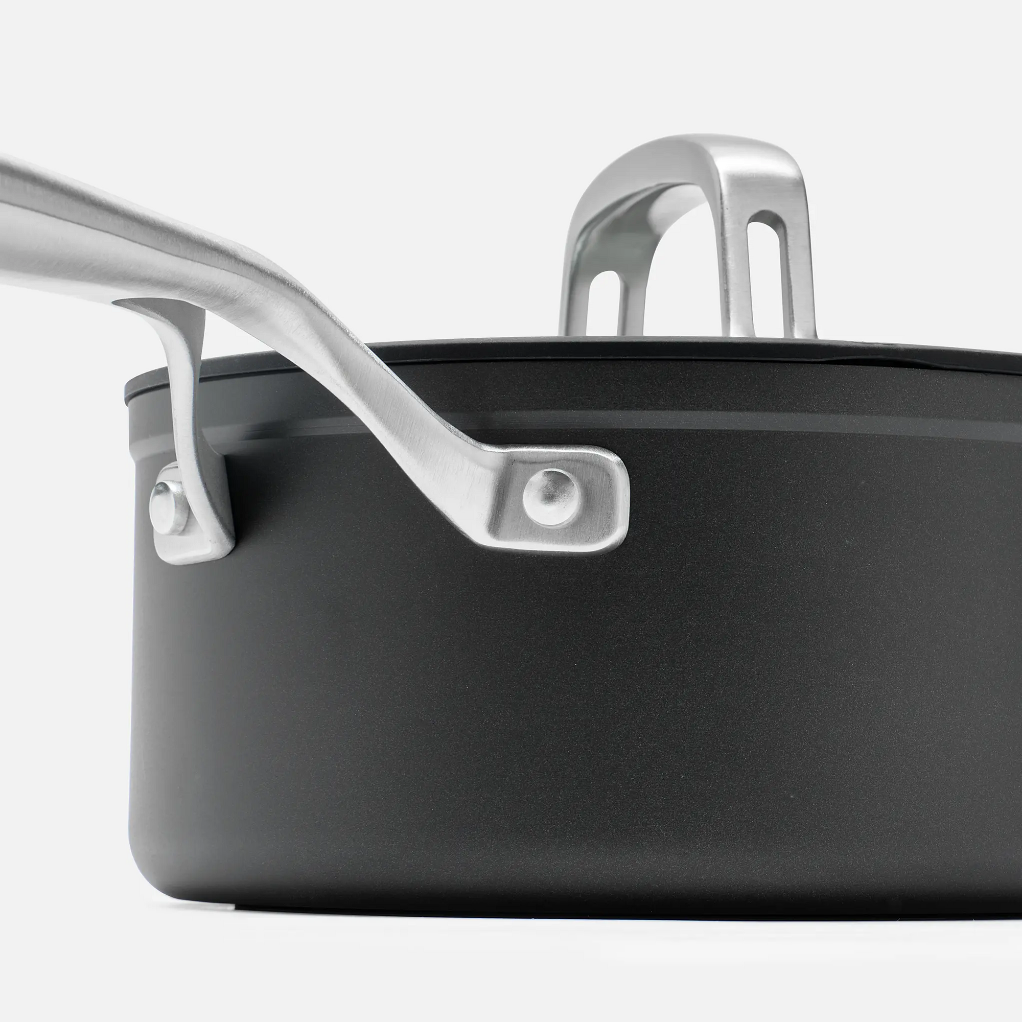 Nyeles lábas Meda 3.0 Pro, ø 20 cm (2,4 l) - Tapadásmentes nyeles lábas kerámia bevonattal, fedővel, fekete