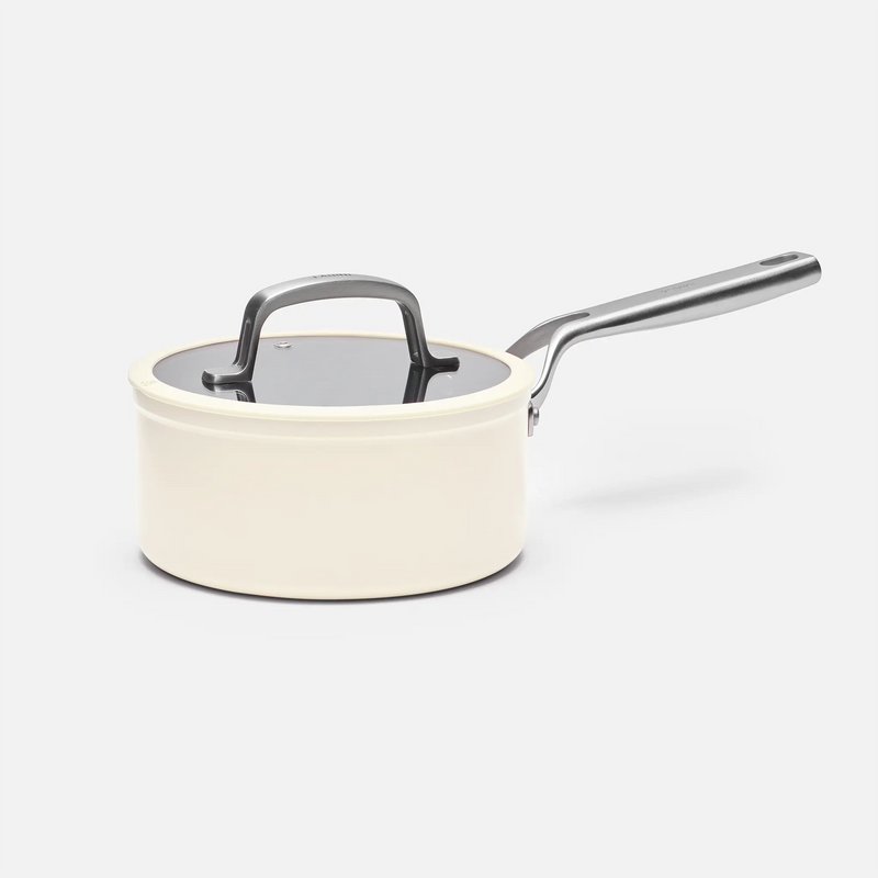 Nyeles lábas Meda 3.0 Pro, ø 20 cm (2,4 l) - Tapadásmentes nyeles lábas kerámia bevonattal, fedővel, krém színű