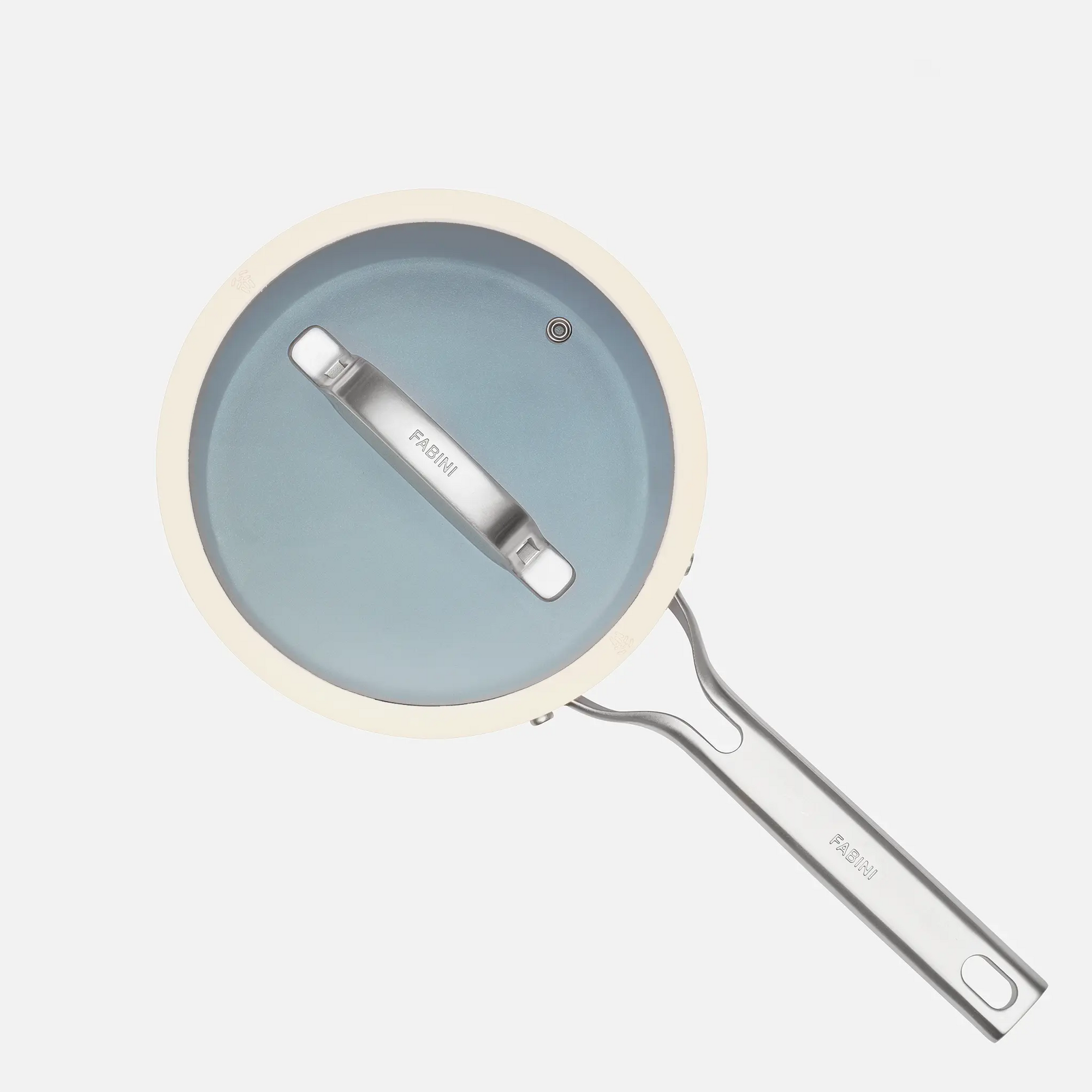 Nyeles lábas Meda 3.0 Pro, ø 20 cm (2,4 l) - Tapadásmentes nyeles lábas kerámia bevonattal, fedővel, krém színű
