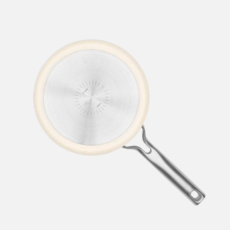 Nyeles lábas Meda 3.0 Pro, ø 20 cm (2,4 l) - Tapadásmentes nyeles lábas kerámia bevonattal, fedővel, krém színű