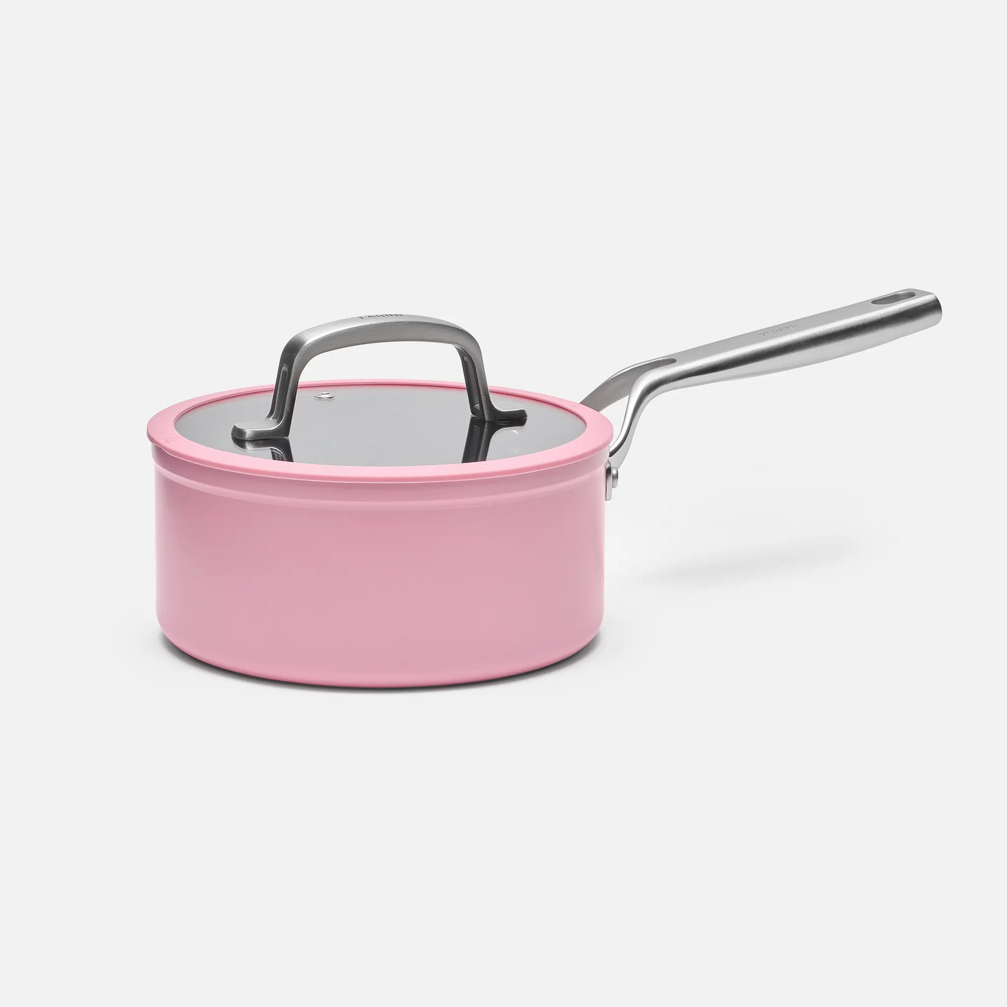 Nyeles lábas Meda 3.0 Pro, ø 20 cm (2,4 l) - Tapadásmentes nyeles lábas kerámia bevonattal, fedővel, rózsaszín