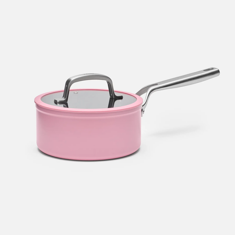 Nyeles lábas Meda 3.0 Pro, ø 20 cm (2,4 l) - Tapadásmentes nyeles lábas kerámia bevonattal, fedővel, rózsaszín