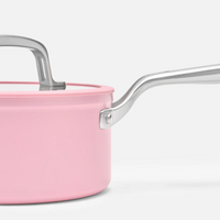 Nyeles lábas Meda 3.0 Pro, ø 20 cm (2,4 l) - Tapadásmentes nyeles lábas kerámia bevonattal, fedővel, rózsaszín