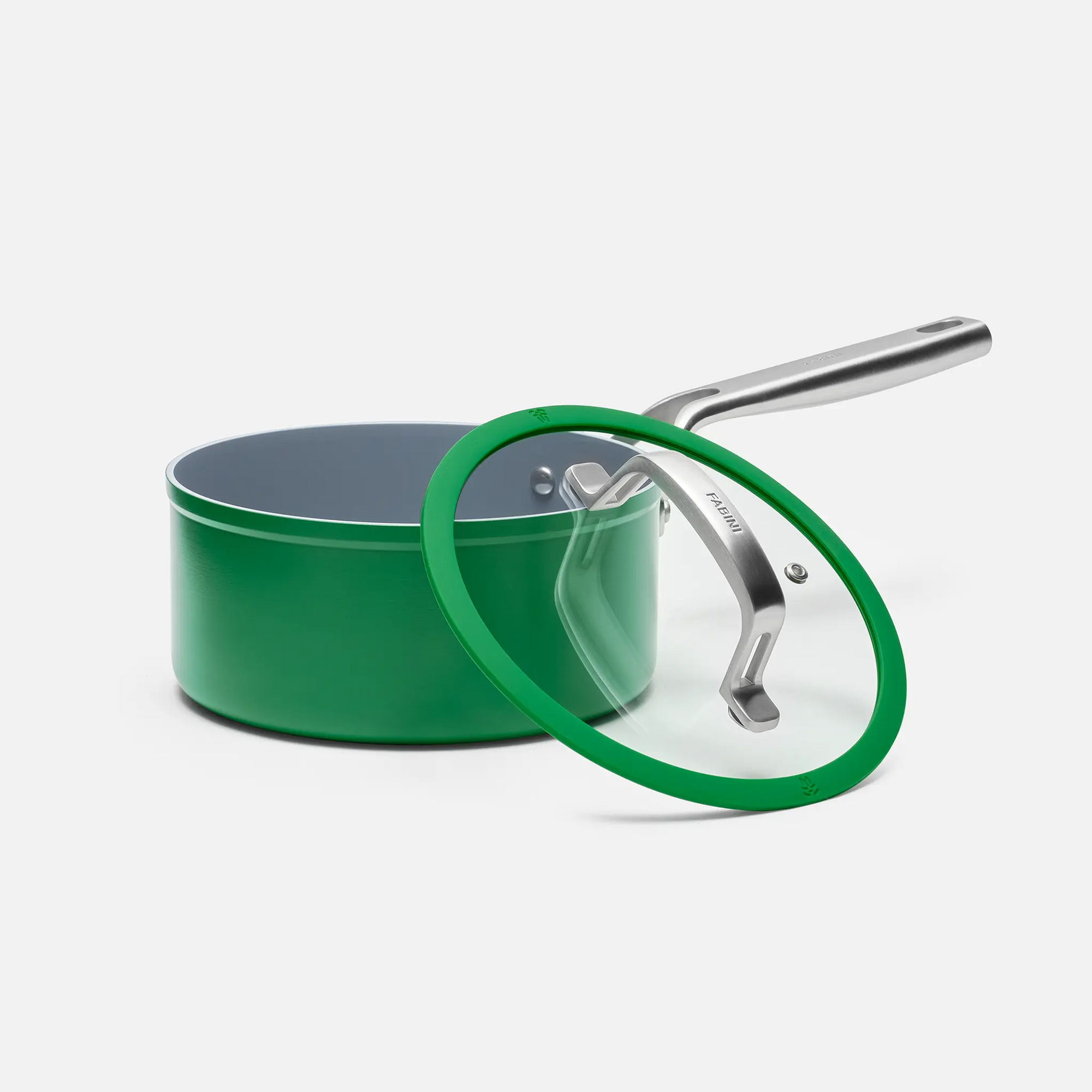 Nyeles lábas Meda 3.0 Pro, ø 20 cm (2,4 l) - Tapadásmentes nyeles lábas kerámia bevonattal, fedővel, zöld