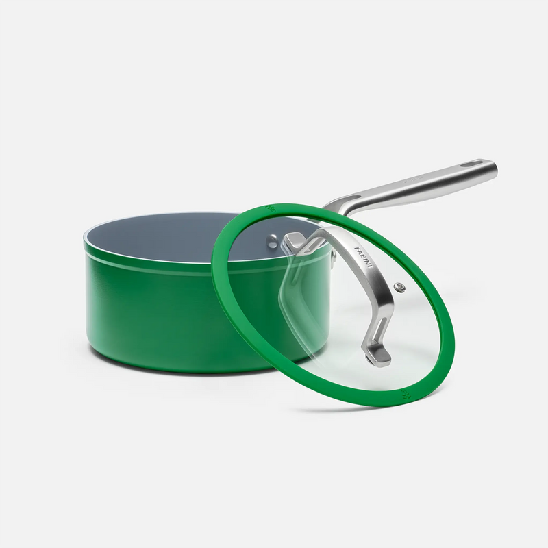 Nyeles lábas Meda 3.0 Pro, ø 20 cm (2,4 l) - Tapadásmentes nyeles lábas kerámia bevonattal, fedővel, zöld