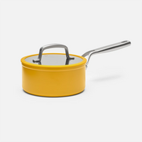 Nyeles lábas Meda 3.0 Pro, ø 20 cm (2,4 l) - Tapadásmentes nyeles lábas kerámia bevonattal, fedővel, sárga