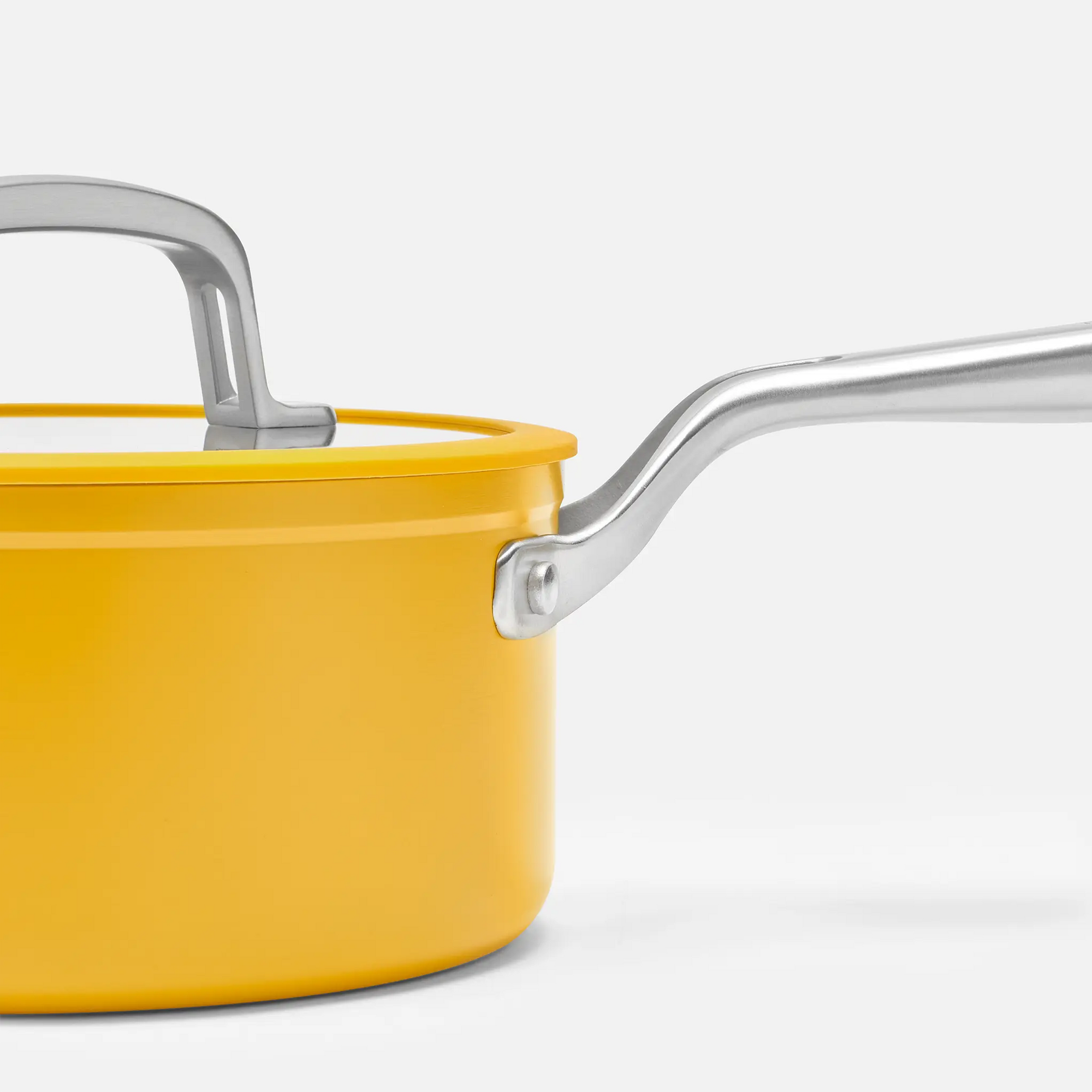 Nyeles lábas Meda 3.0 Pro, ø 20 cm (2,4 l) - Tapadásmentes nyeles lábas kerámia bevonattal, fedővel, sárga
