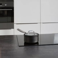 Nyeles lábas Meda 3.0 Pro, ø 16 cm (1,3 l) - Tapadásmentes nyeles lábas kerámia bevonattal, fedővel, fekete