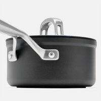 Nyeles lábas Meda 3.0 Pro, ø 16 cm (1,3 l) - Tapadásmentes nyeles lábas kerámia bevonattal, fedővel, fekete