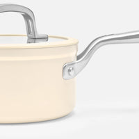Nyeles lábas Meda 3.0 Pro, ø 16 cm (1,3 l) - Tapadásmentes nyeles lábas kerámia bevonattal, fedővel, krém színű