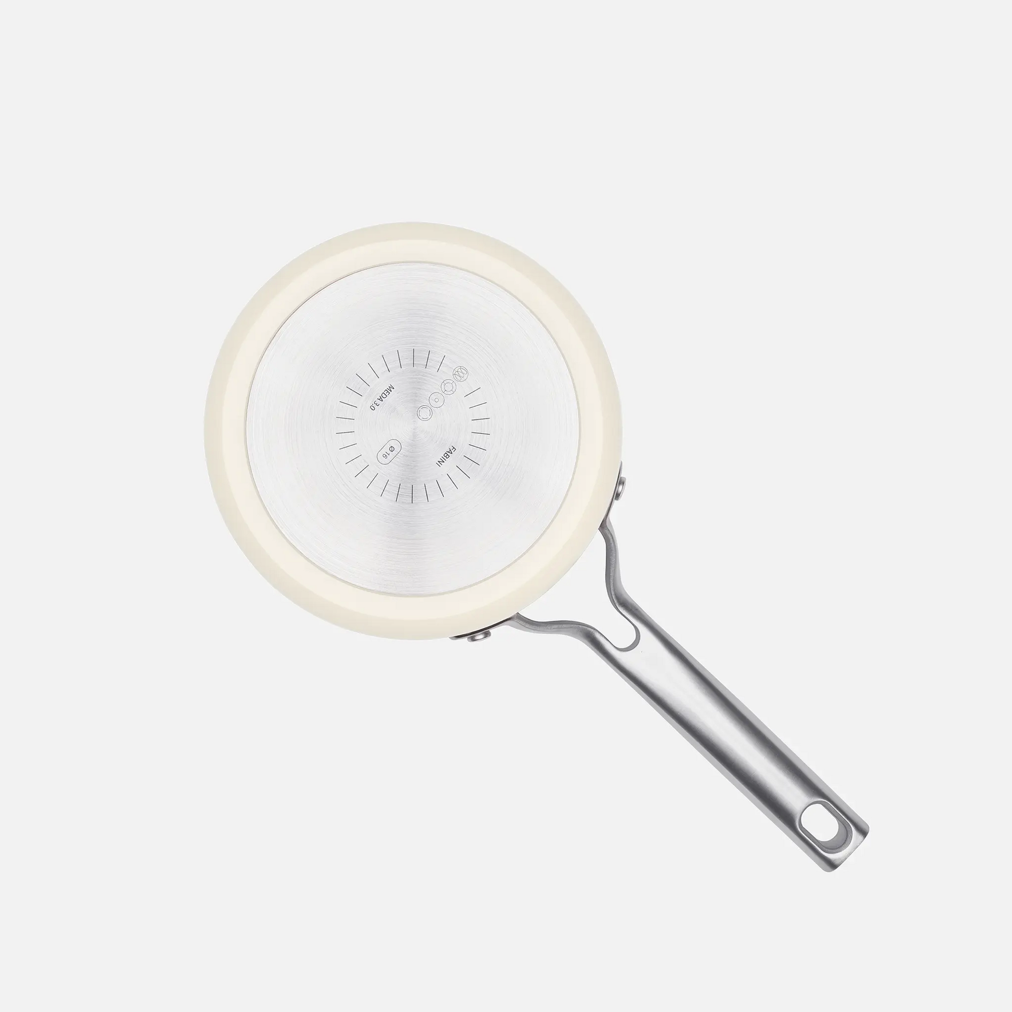 Nyeles lábas Meda 3.0 Pro, ø 16 cm (1,3 l) - Tapadásmentes nyeles lábas kerámia bevonattal, fedővel, krém színű