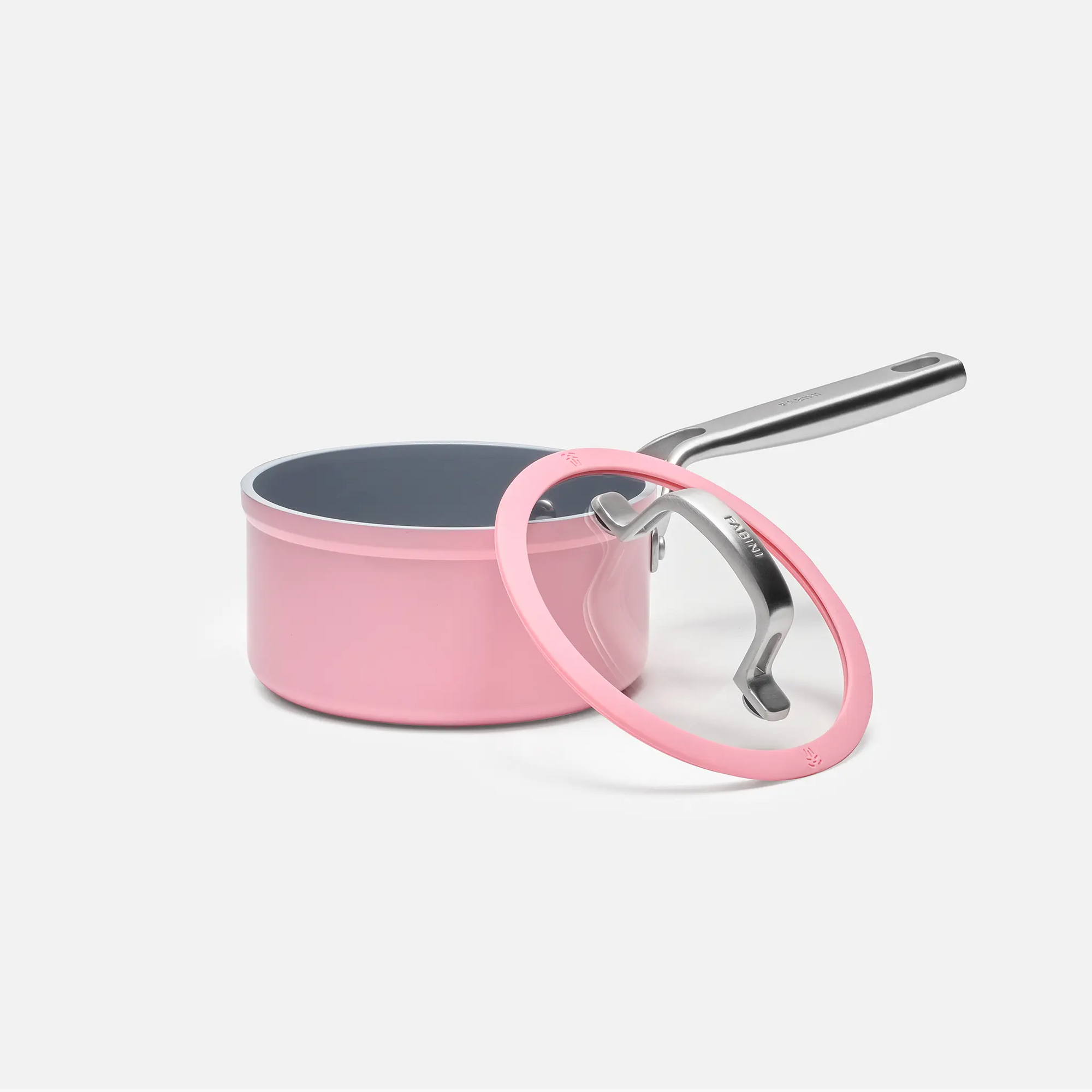 Nyeles lábas Meda 3.0 Pro, ø 16 cm (1,3 l) - Tapadásmentes nyeles lábas kerámia bevonattal, fedővel, rózsaszín