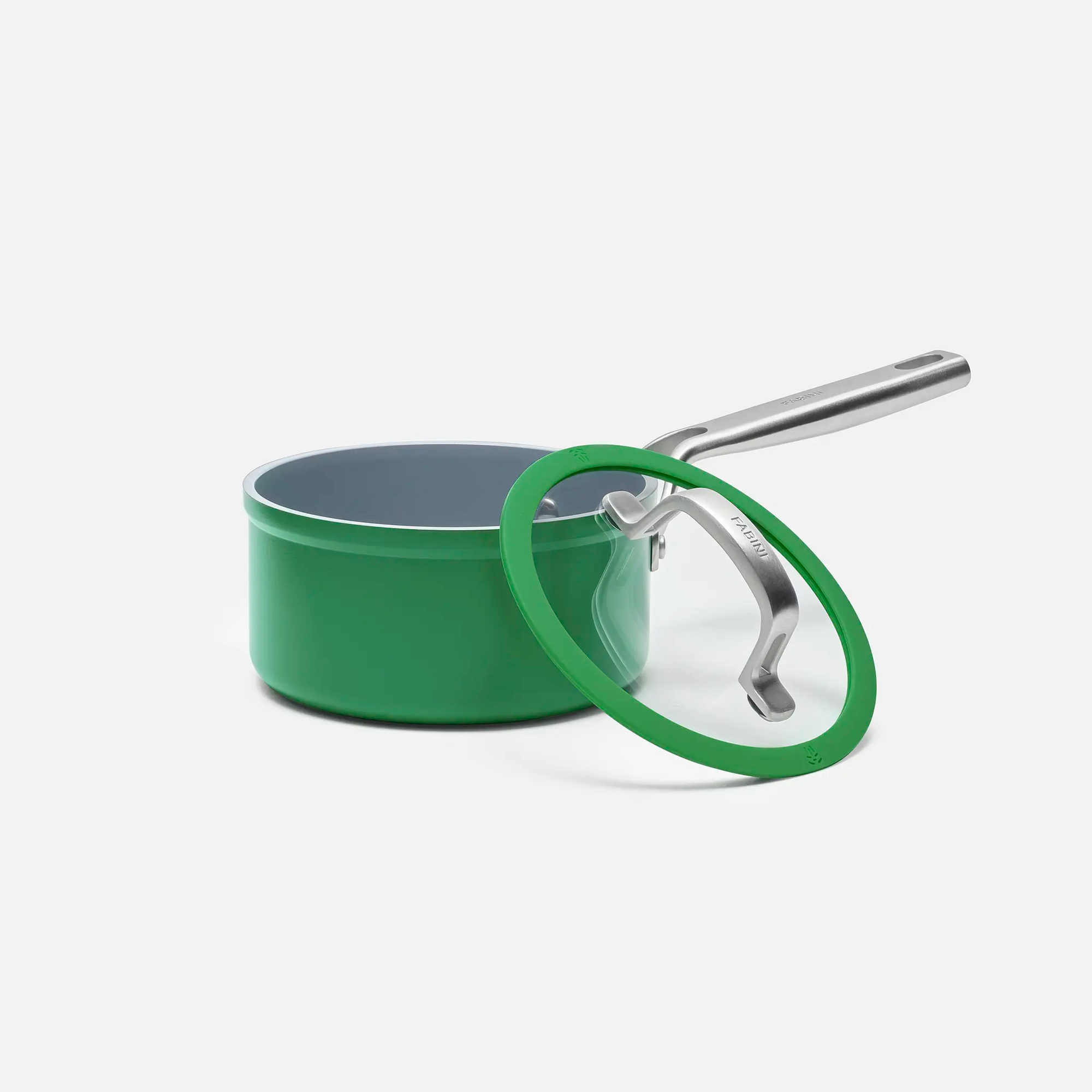 Nyeles lábas Meda 3.0 Pro, ø 16 cm (1,3 l) - Tapadásmentes nyeles lábas kerámia bevonattal, fedővel, zöld
