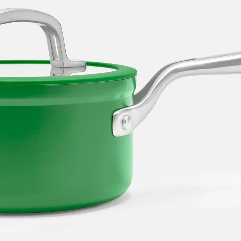 Nyeles lábas Meda 3.0 Pro, ø 16 cm (1,3 l) - Tapadásmentes nyeles lábas kerámia bevonattal, fedővel, zöld
