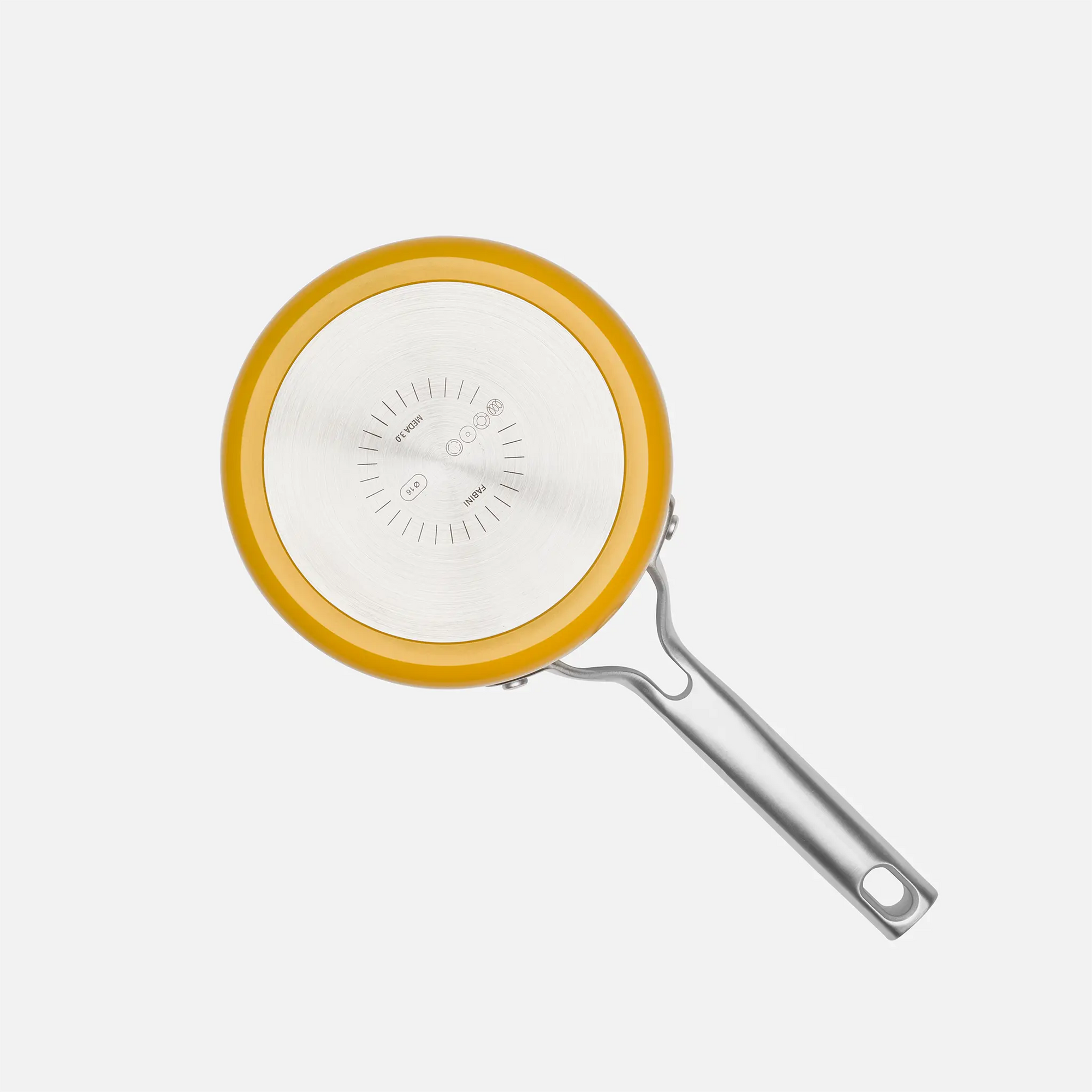 Nyeles lábas Meda 3.0 Pro, ø 16 cm (1,3 l) - Tapadásmentes nyeles lábas kerámia bevonattal, fedővel, sárga