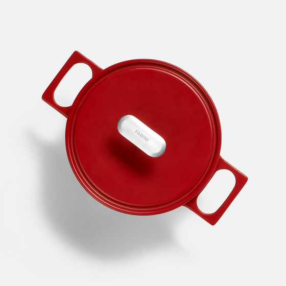 Lábas Mattia 3.0, ø 20 cm (2 l) - Zománcozott öntöttvas lábas fedővel, matt piros