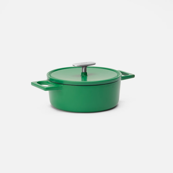 Lábas Mattia 3.0, ø 20 cm (2 l) - Zománcozott öntöttvas lábas fedővel, matt zöld