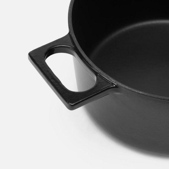Lábas Mattia 3.0, ø 26 cm (5,5 l) - Zománcozott öntöttvas lábas fedővel, matt fekete