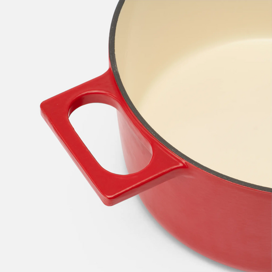Lábas Mattia 3.0, ø 20 cm (2 l) - Zománcozott öntöttvas lábas fedővel, matt piros