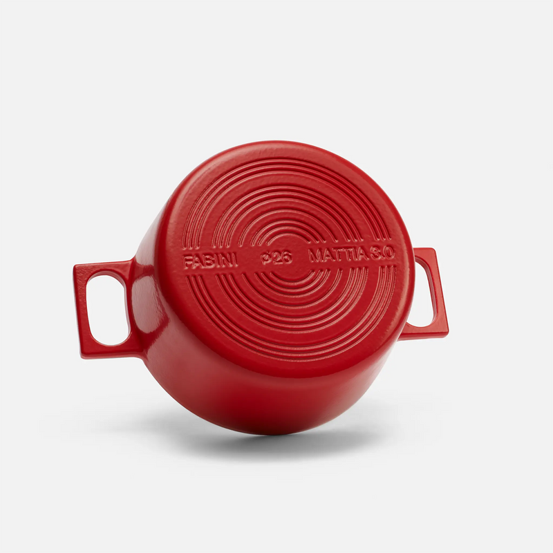 Lábas Mattia 3.0, ø 26 cm (5,5 l) - Zománcozott öntöttvas lábas fedővel, matt piros