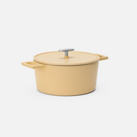 Lábas Mattia 3.0, Ø 26 cm (5,5 l) - Zománcozott öntöttvas lábas fedővel, matt krém színű