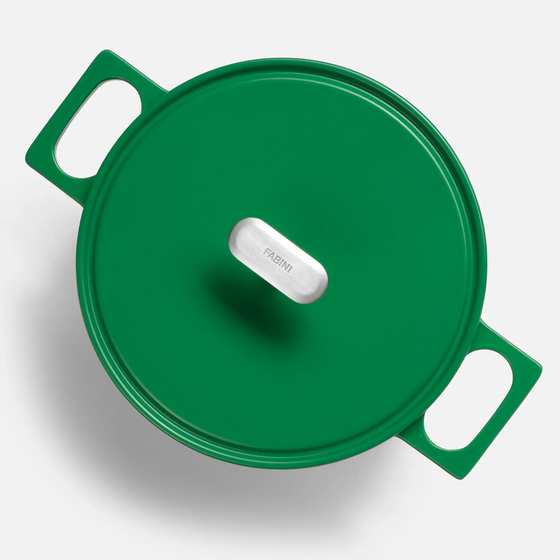 Lábas Mattia 3.0, ø 26 cm (5,5 l) - Zománcozott öntöttvas lábas fedővel, matt zöld