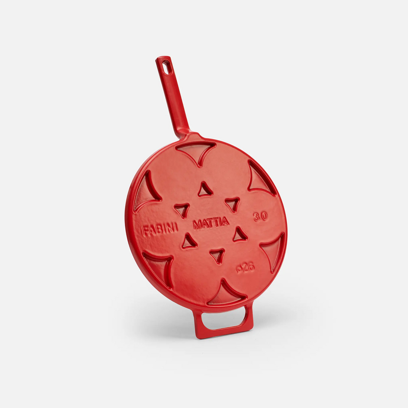 Palacsintasütő Mattia 3.0, ø 26 cm - Zománcozott öntöttvas palacsintasütő, matt piros
