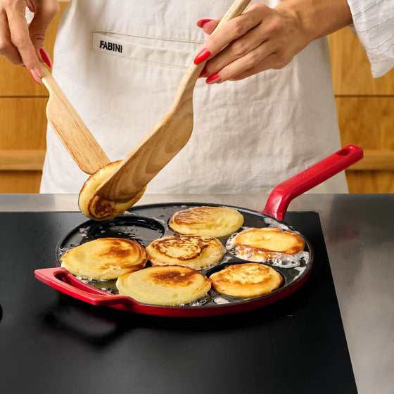 Palacsintasütő Mattia 3.0, ø 26 cm - Zománcozott öntöttvas palacsintasütő, matt piros