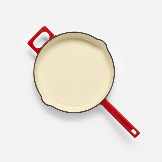 Serpenyő Mattia 3.0, ø 26 cm - Zománcozott öntöttvas serpenyő fedő nélkül, matt piros