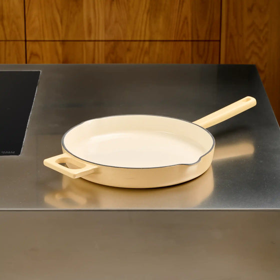 Serpenyő Mattia 3.0, ø 20 cm - Zománcozott öntöttvas serpenyő, fényes krémszín