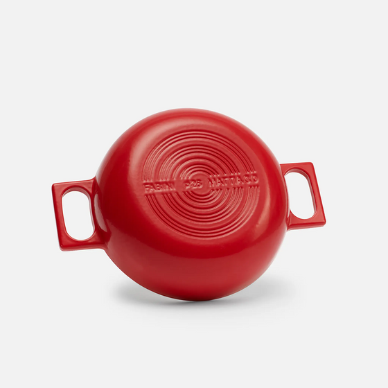 Tegame serpenyő Mattia 3.0, ø 26 cm  - Zománcozott öntöttvas serpenyő fedővel, matt piros