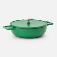 Tegame serpenyő Mattia 3.0 Standard, ø 26 cm - Zománcozott öntöttvas serpenyő fedővel, matt zöld
