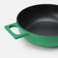 Tegame serpenyő Mattia 3.0 Standard, ø 26 cm - Zománcozott öntöttvas serpenyő fedővel, matt zöld