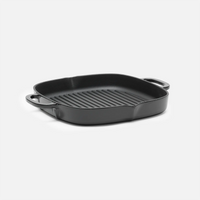 Zománcozott öntöttvas grillserpenyő Ø 28 cm, fekete