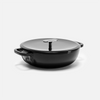Tegame zománcozott öntöttvas serpenyő fedővel Ø 26 cm (3,5 l), fekete