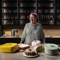 Kuglóf forma FABINI & Mirka van Gils, 3 l - Zománcozott öntöttvas kuglóf sütőforma, sárga