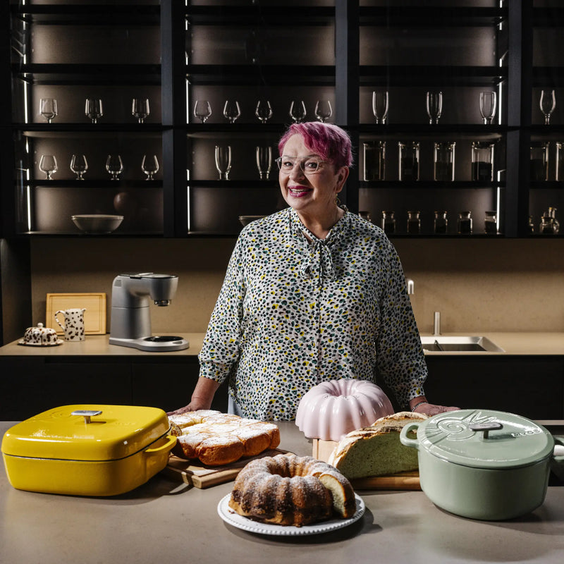 Kuglóf forma FABINI & Mirka van Gils, 3 l - Zománcozott öntöttvas kuglóf sütőforma, sárga