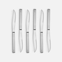 Steak kés szett Cara, 6 db - Rozsdamentes acél kések, matt
