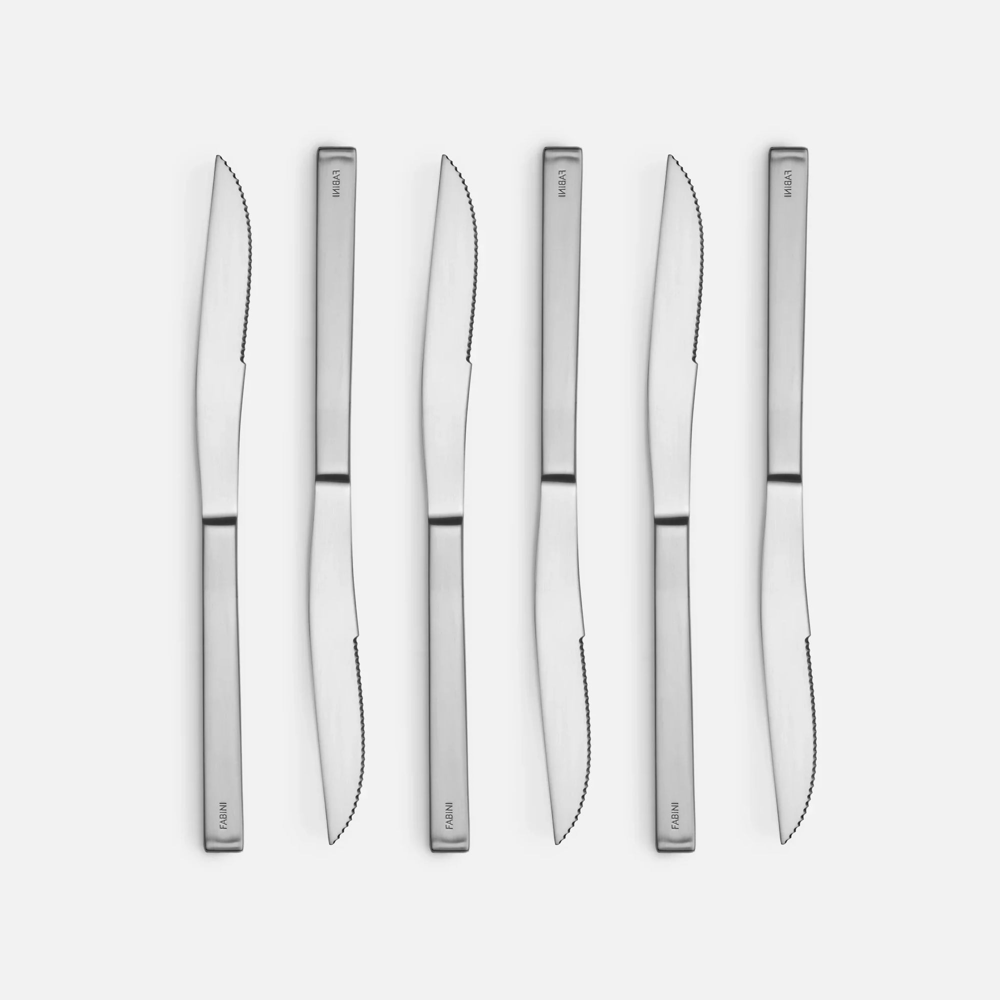 Steak kés szett Cara, 6 db - Rozsdamentes acél kések, matt