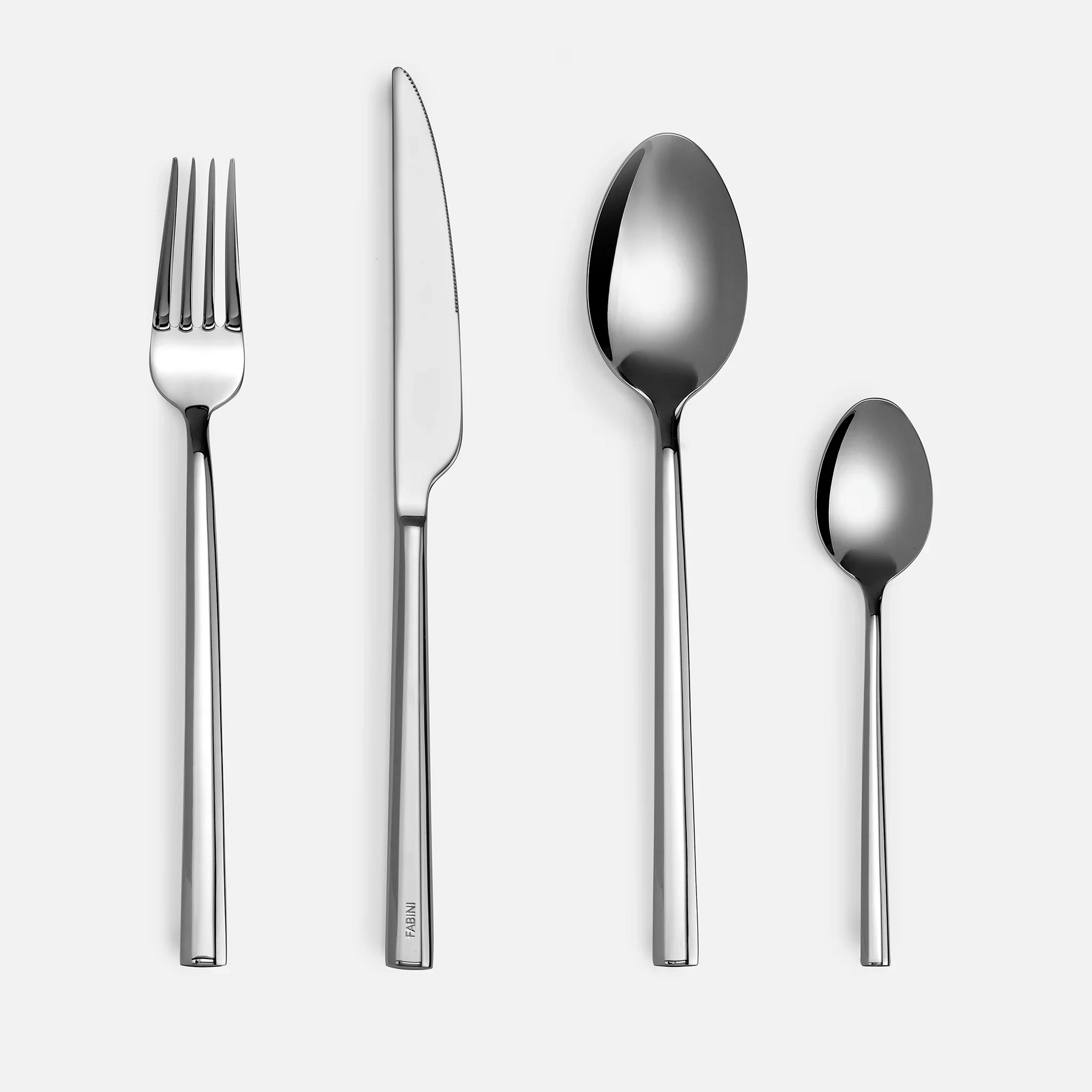 Evőeszköz készlet Mia, 24 db - Fényes felületű, polírozott rozsdamentes acél evőeszközök