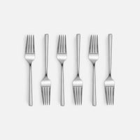 Desszert villa szett Mia, 6 db - Rozsdamentes acél villák, matt