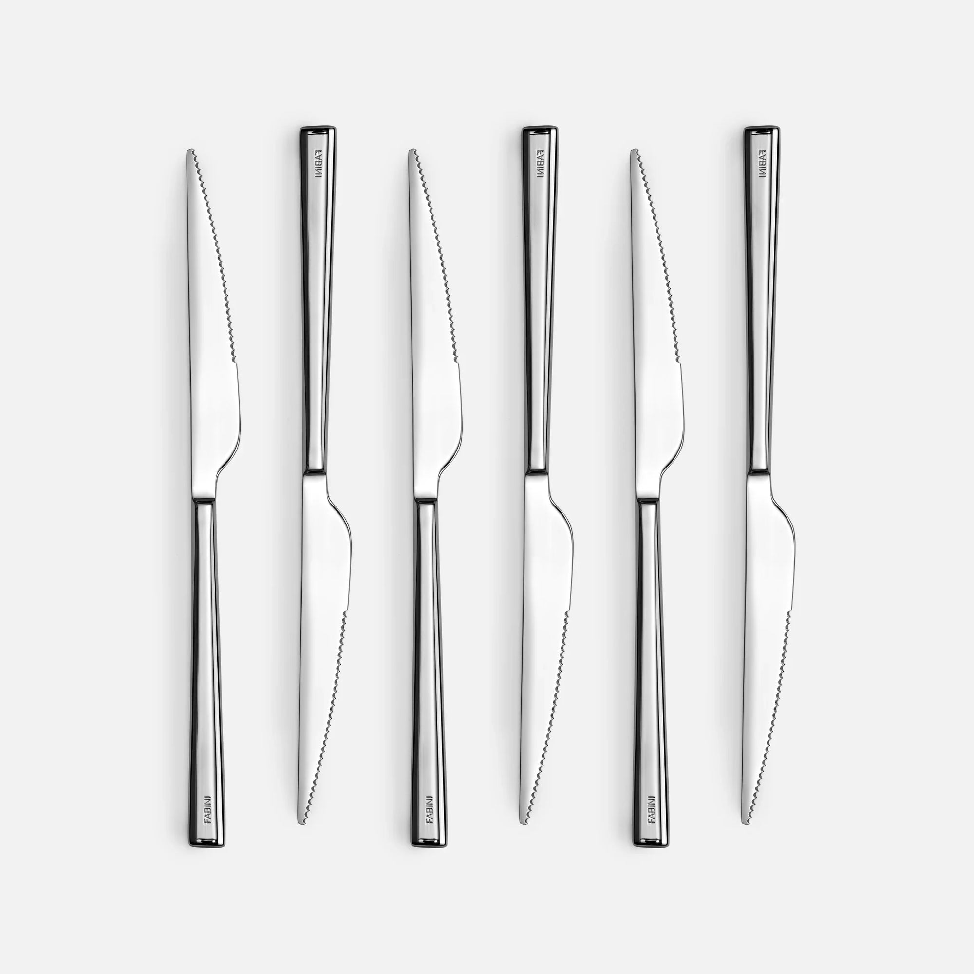 Steak kés szett Mia, 6 db - Rozsdamentes acél kések, fényes