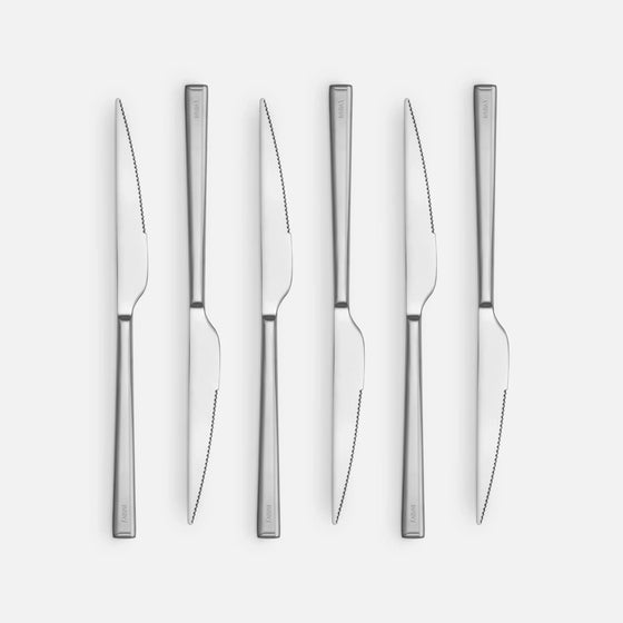 Steak kés szett Mia, 6 db - Rozsdamentes acél kések, matt