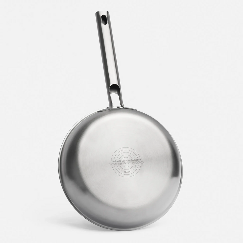 Serpenyő Lucca 4.0 Standard, ø 24 cm - Szegecs nélküli, többrétegű rozsdamentes acél serpenyő, fedő nélkül