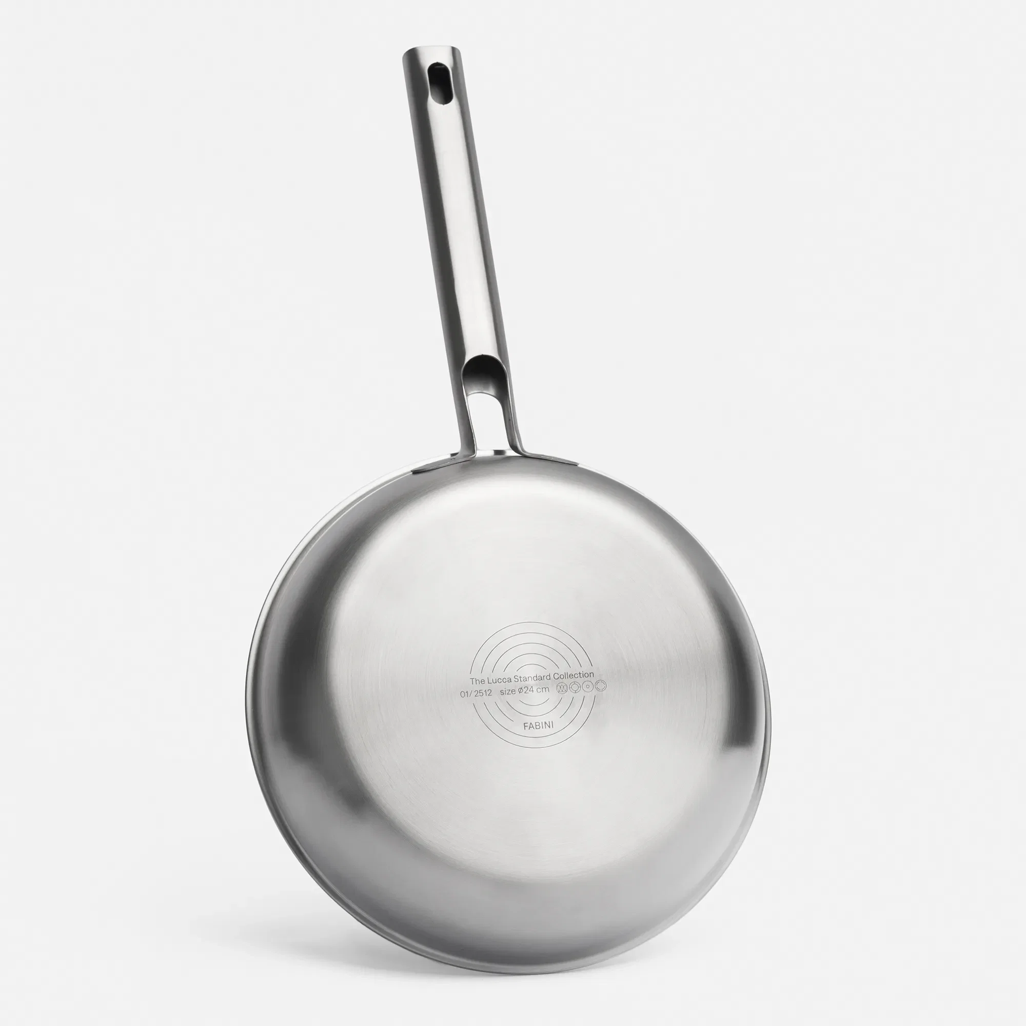 Serpenyő Lucca 4.0 Standard, ø 24 cm - Tapadásmentes, szegecs nélküli többrétegű rozsdamentes acél serpenyő kerámia bevonattal, fedő nélkül