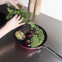 Serpenyő Meda 4.0, ø 26 cm - Tapadásmentes serpenyő kerámia bevonattal fedő nélkül, bordó