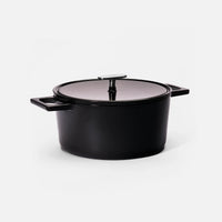 Lábas Mattia 3.0 Standard, ø 26 cm (5,5 l) - Zománcozott öntöttvas lábas fedővel, fényes fekete
