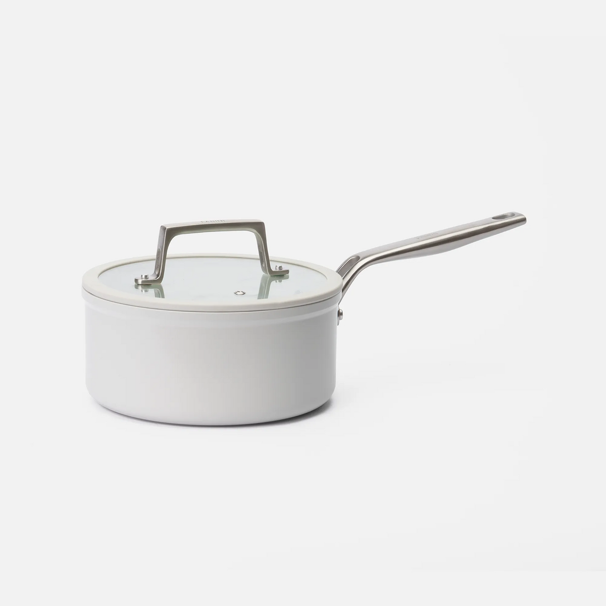 Nyeles lábas Meda 5.0 Pro, ø 20 cm (2,4 l) - Tapadásmentes nyeles lábas kerámia bevonattal fedővel, világosszürke